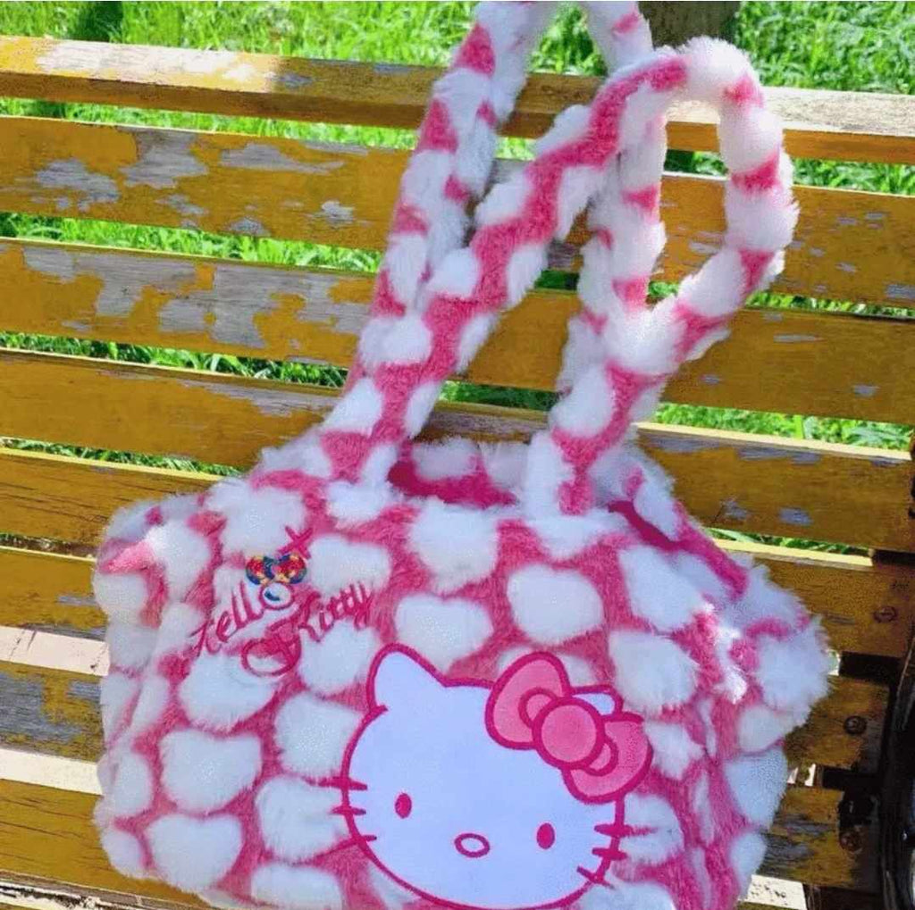 Kawaiimi - sanrio hand bags - Sweet Hello Kitty Plush Hand Bag - 4