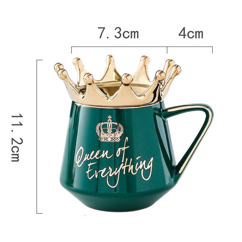 Kawaiimi - home & living - The Queen Mug with Golden Crown Lid - 10