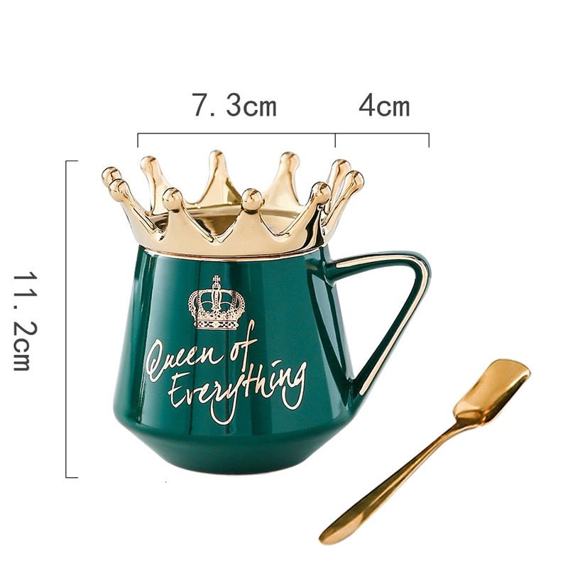 Kawaiimi - home & living - The Queen Mug with Golden Crown Lid - 9