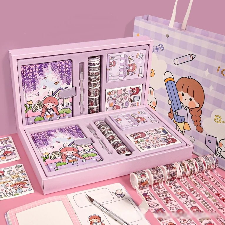 Kawaiimi - back to school supplies - Violet Dream Stationery Gift Set - 1