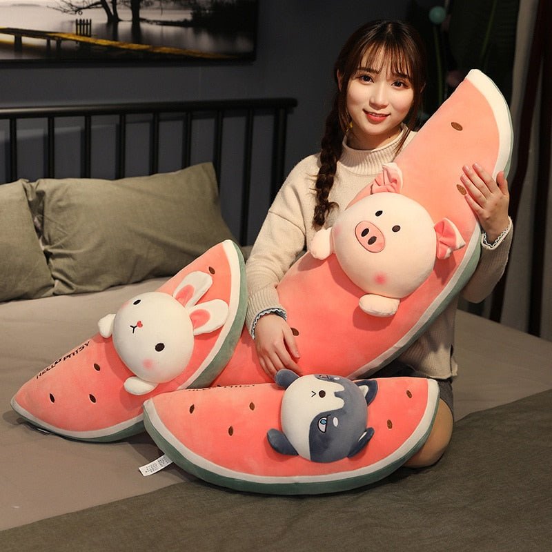 Kawaiimi - plush toys - Watermelon Animal Friends Plush Pillow - 7