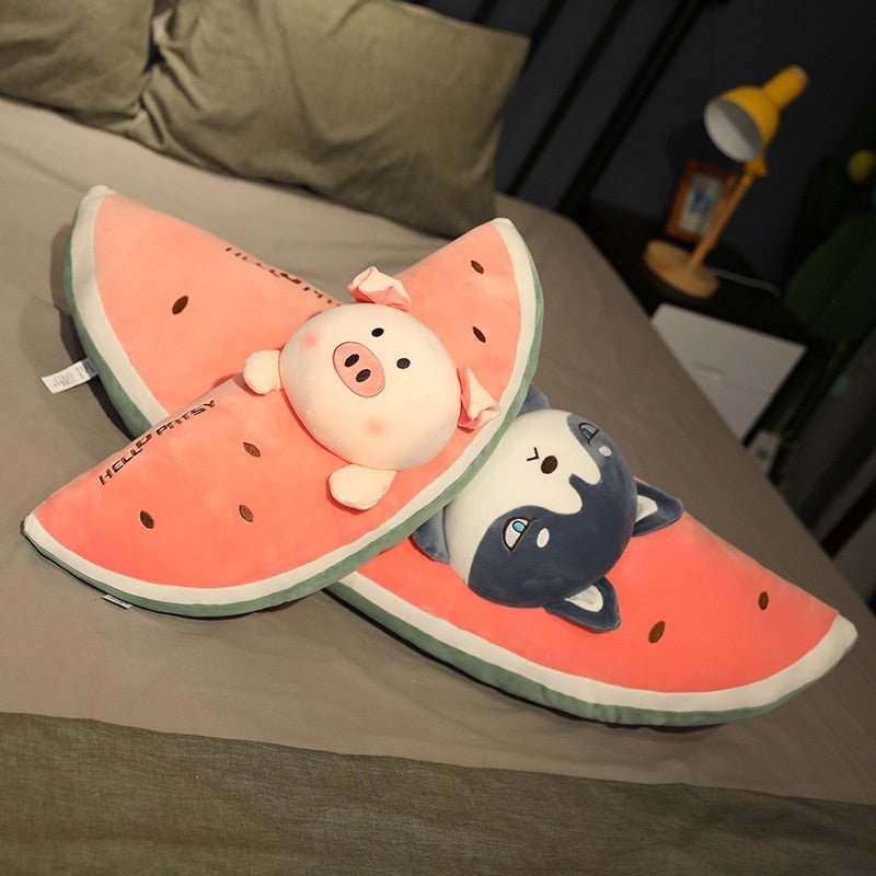 Kawaiimi - plush toys - Watermelon Animal Friends Plush Pillow - 12