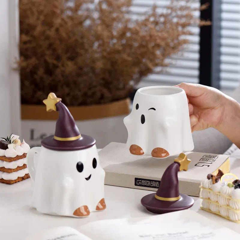 Kawaiimi - spooky & cute gift ideas - Witchy Ghostly Brew Buddy Mug - 4