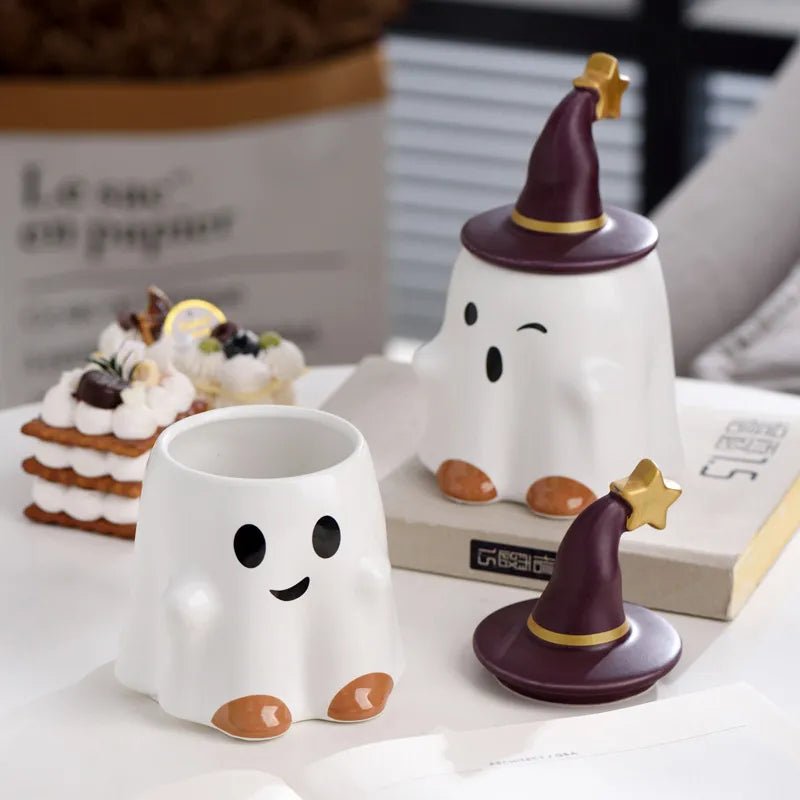 Kawaiimi - spooky & cute gift ideas - Witchy Ghostly Brew Buddy Mug - 5